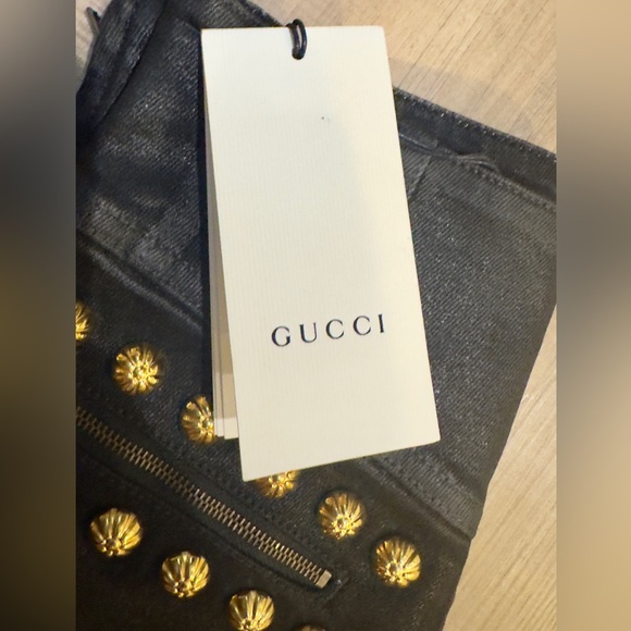 $3,500 Gucci Pants- Coated Denim - Picture 4 of 5